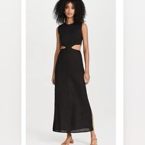 ASOS Black Cut Out Sleeveless Maxi Dress in size 8